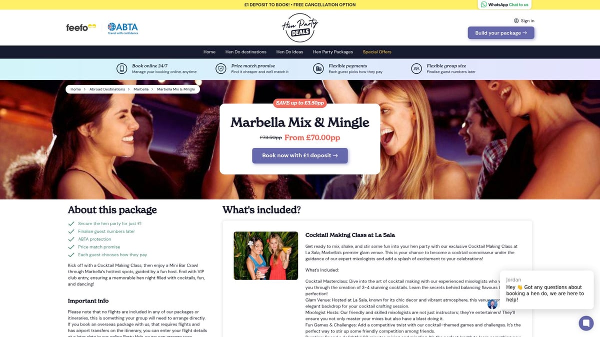Top 8 Marbella Hen Do Packages for an Unforgettable 2026 Party - Marbella Mix & Mingle Package – Hen Party Deals