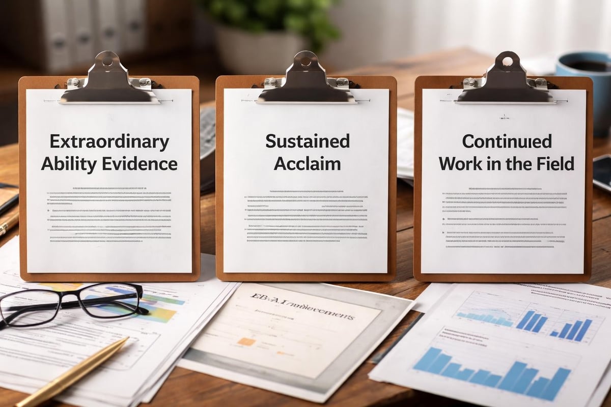 EB-1A eligibility criteria framework