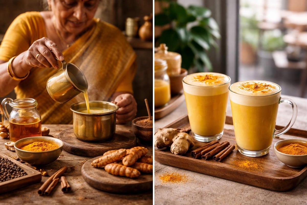 Origines du curcuma latte