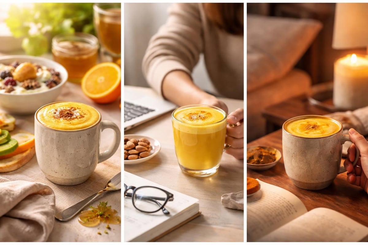 Intégration quotidienne du curcuma latte