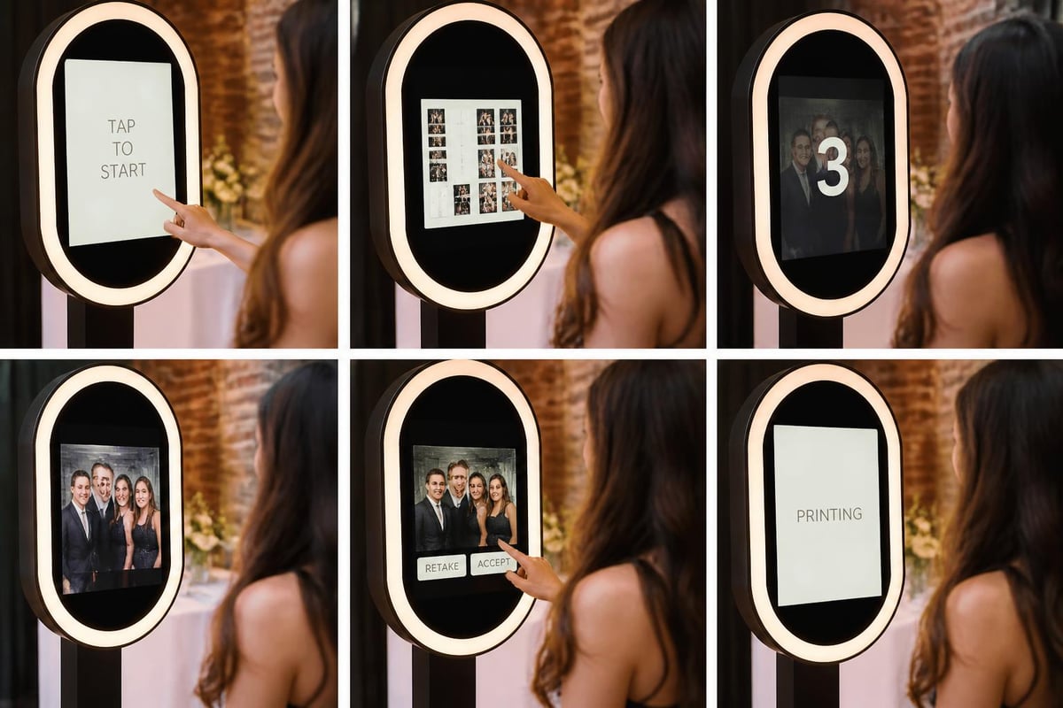 Mirror booth user interface workflow