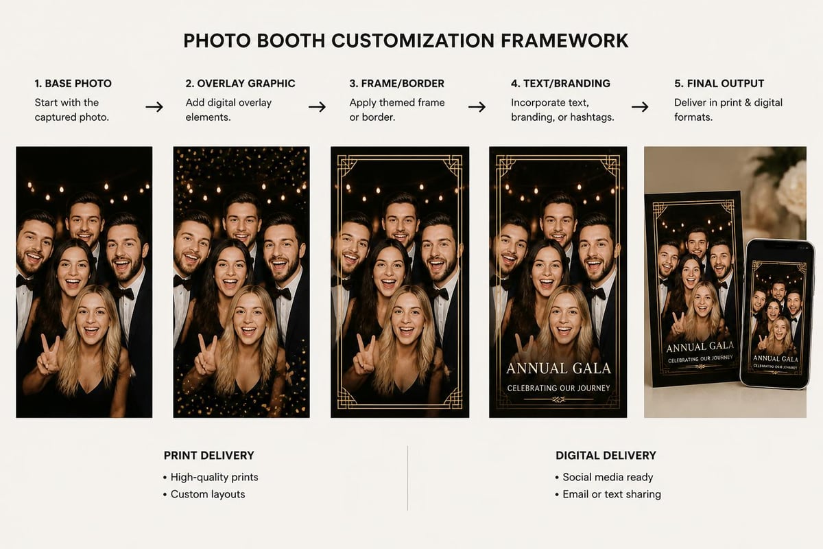 Mirror booth customization layers