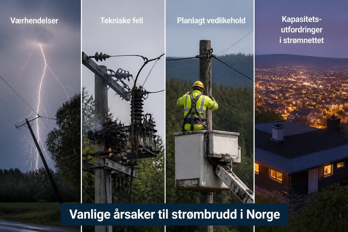 Strømbrudd årsaker Norge