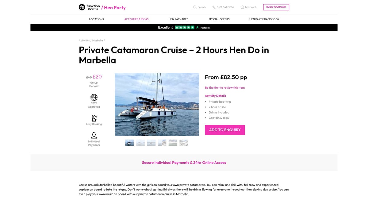 Top 10 Marbella Hen Do Activities For An Unforgettable 2026 - Private Catamaran Cruise – 2 Hours
