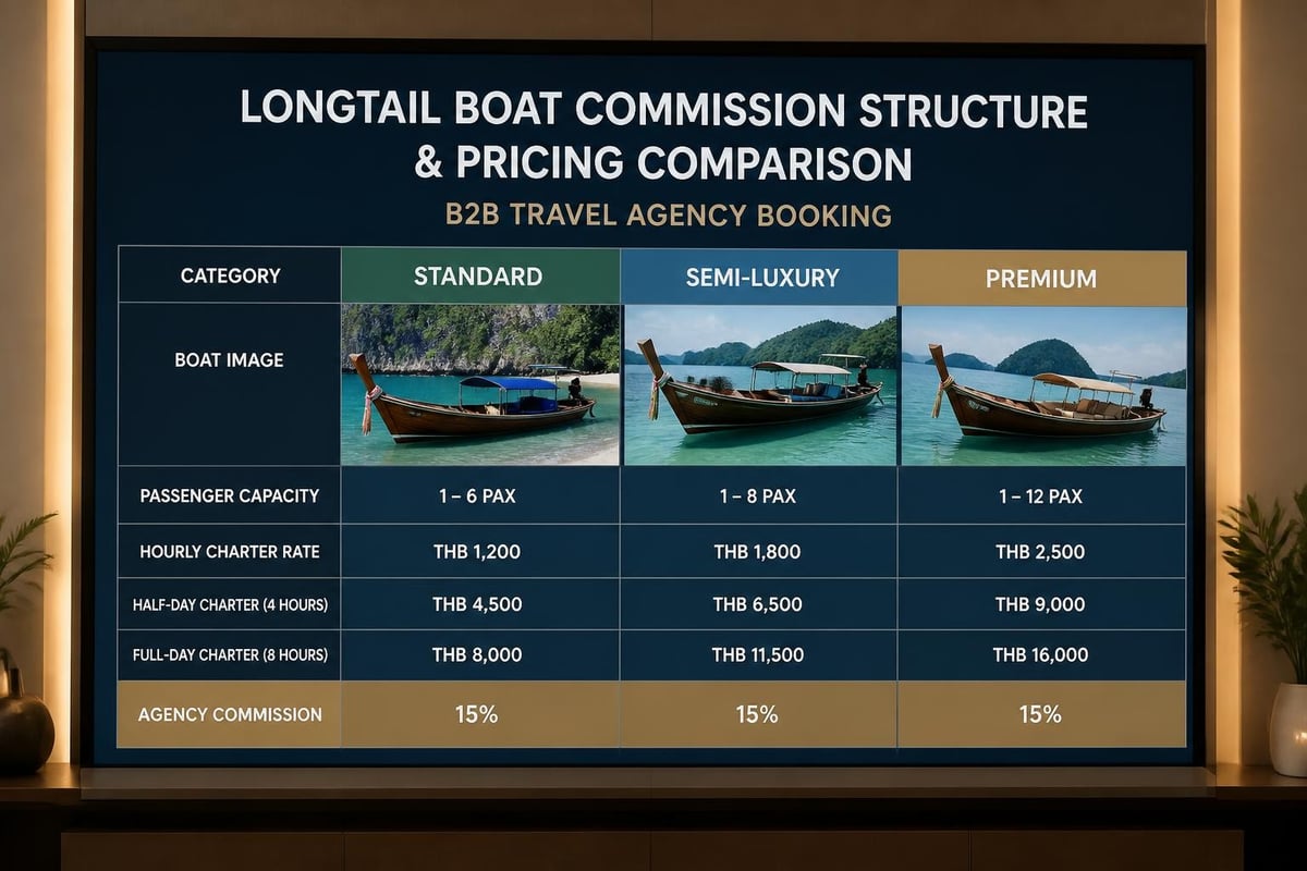 Longtail boat pricing tiers