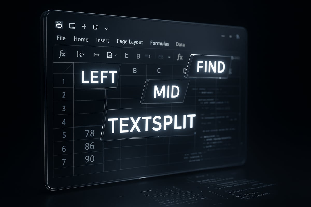Advanced Techniques: Splitting Cells with Formulas and Functions