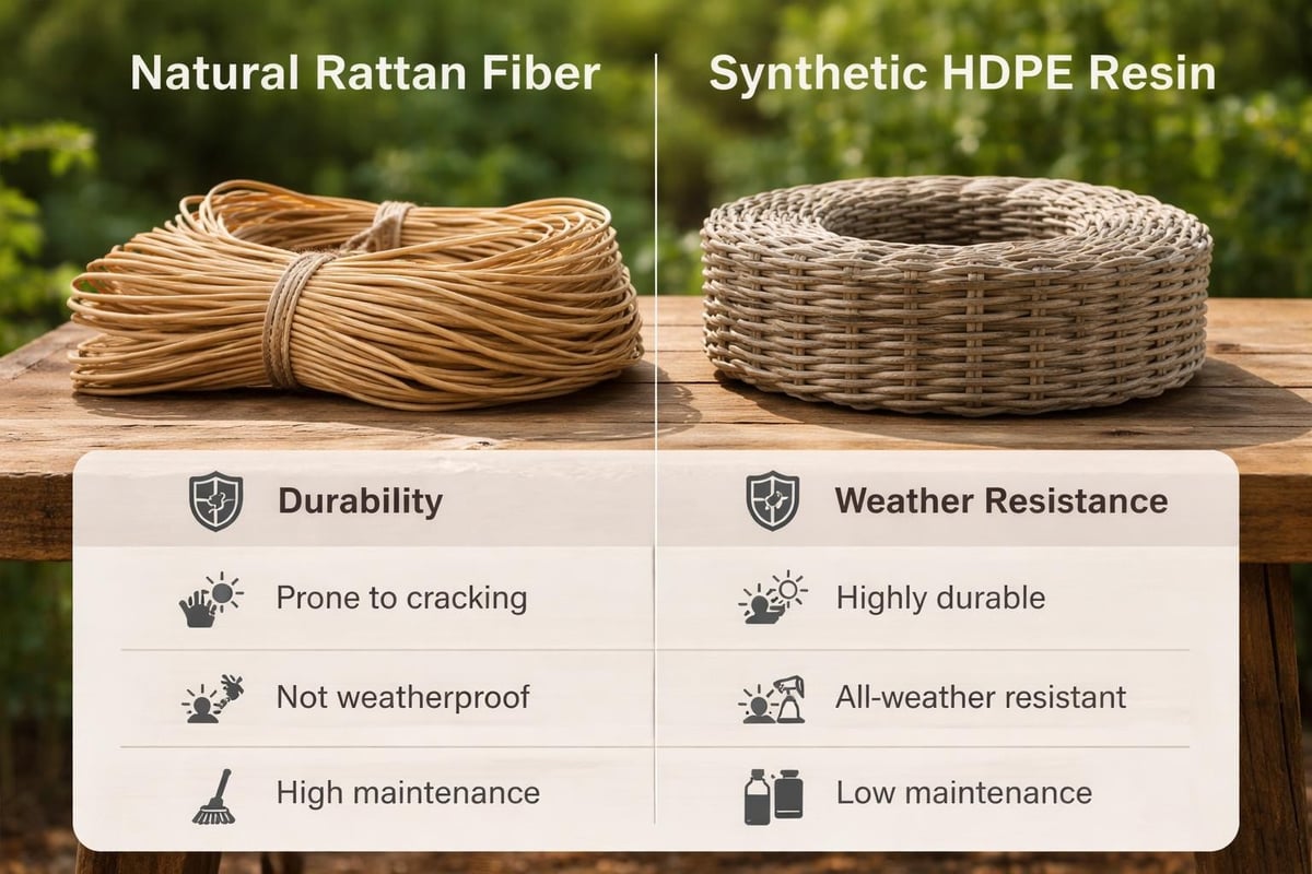 Wicker material comparison