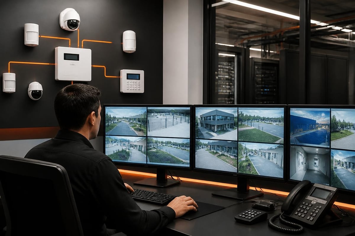 Business alarm security system architecture