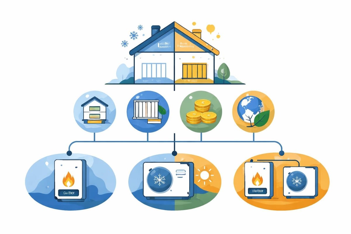 Entscheidungsbaum Gastherme oder Wärmepumpe – Scholz Bergmann Hamburg