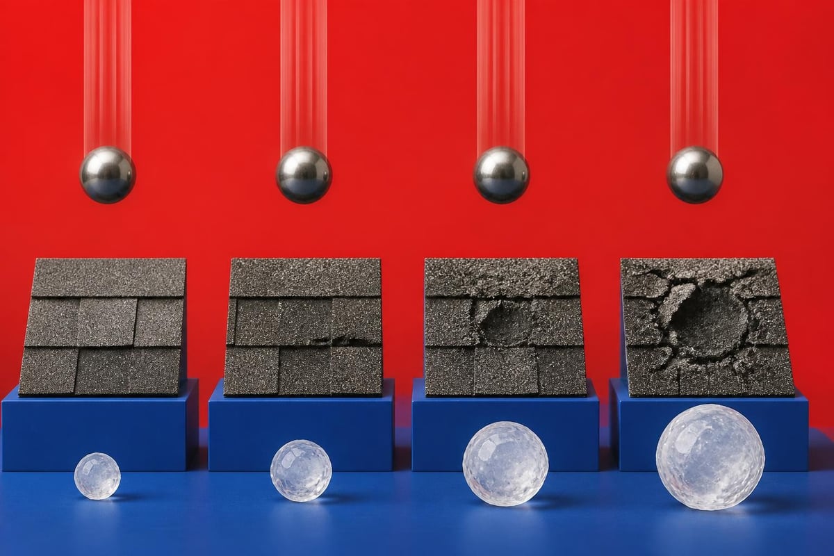 Shingle impact resistance comparison