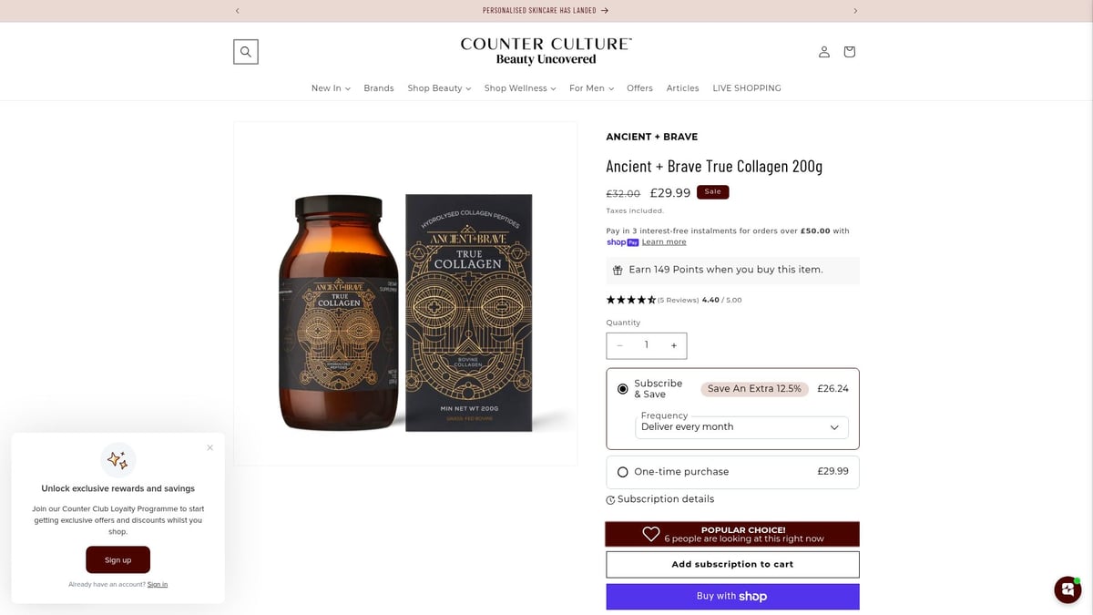 9 Essential Recommended Facial Products for Glowing Skin 2025 - Ancient + Brave True Collagen 200g