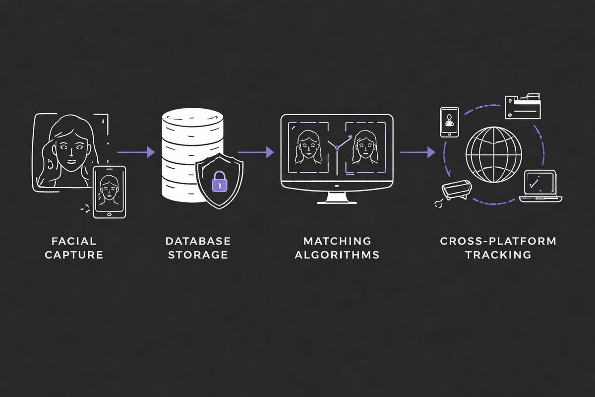 Facial recognition data flow