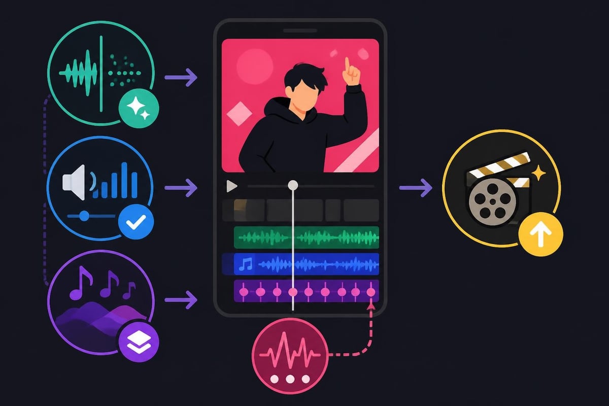Audio editing workflow for TikTok