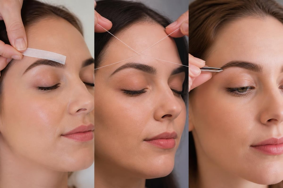 Eyebrow shaping techniques comparison