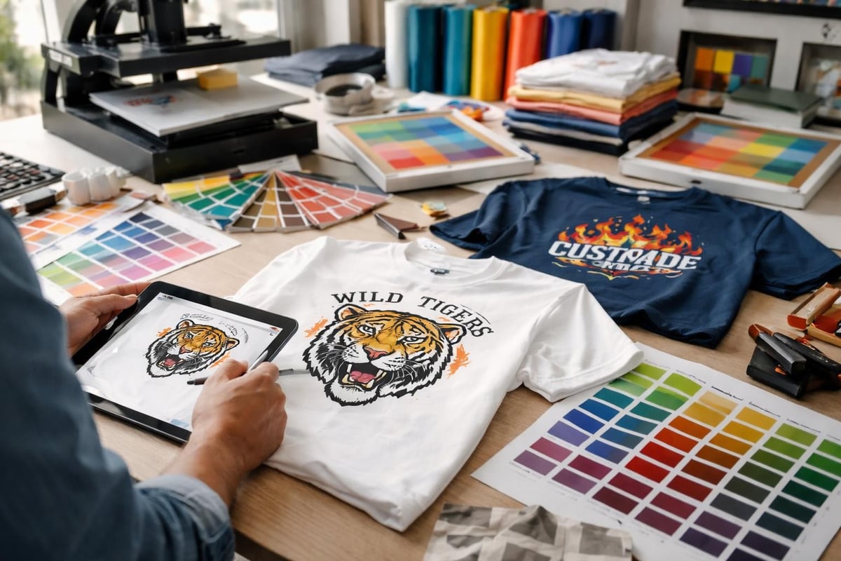 Design workflow for custom shirts