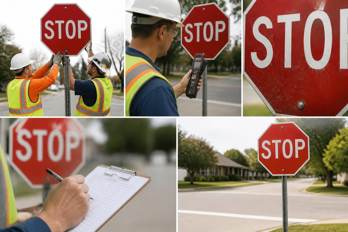 Stop sign maintenance workflow