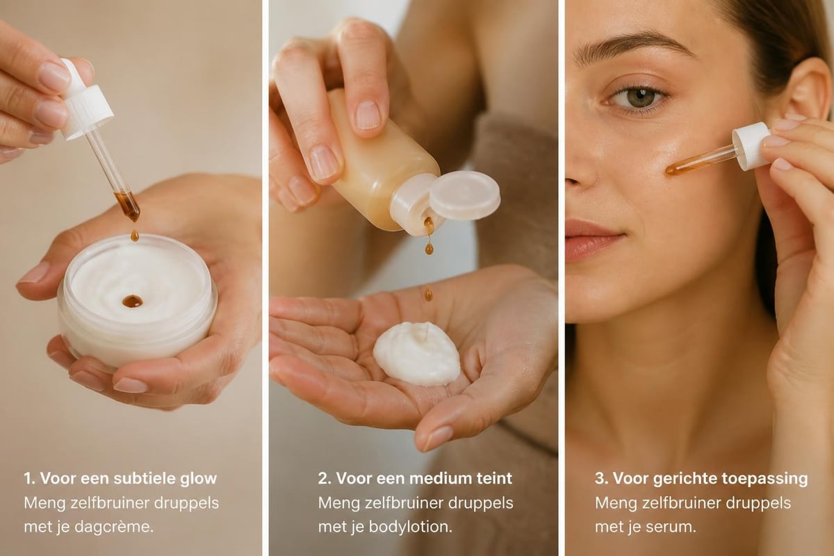 Self tan drops mixing guide