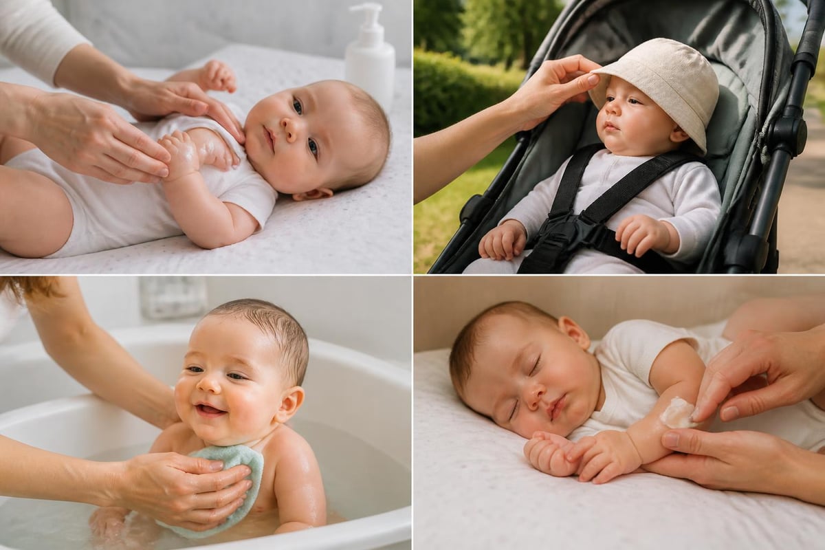 Baby eczema care routine