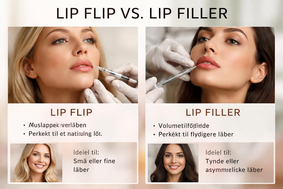 Lip flip vs lip filler sammenligning