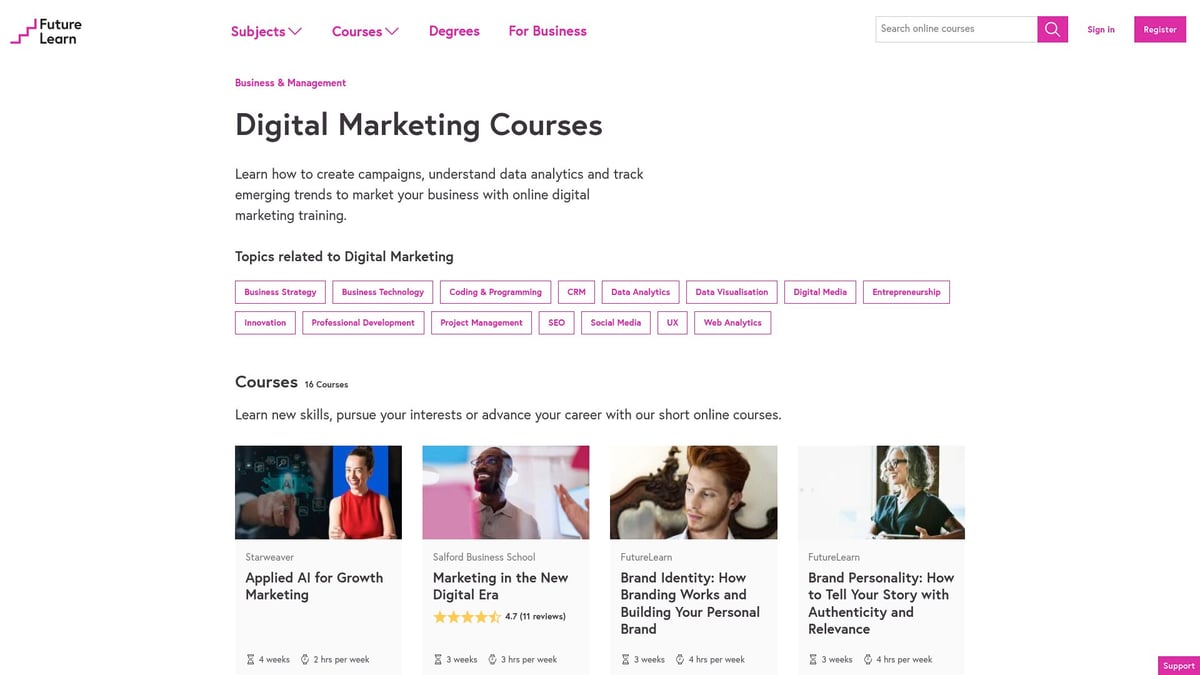 Top 8 Business and IT Courses to Boost Your Career in 2026 - Digital Marketing and Social Media Strategy