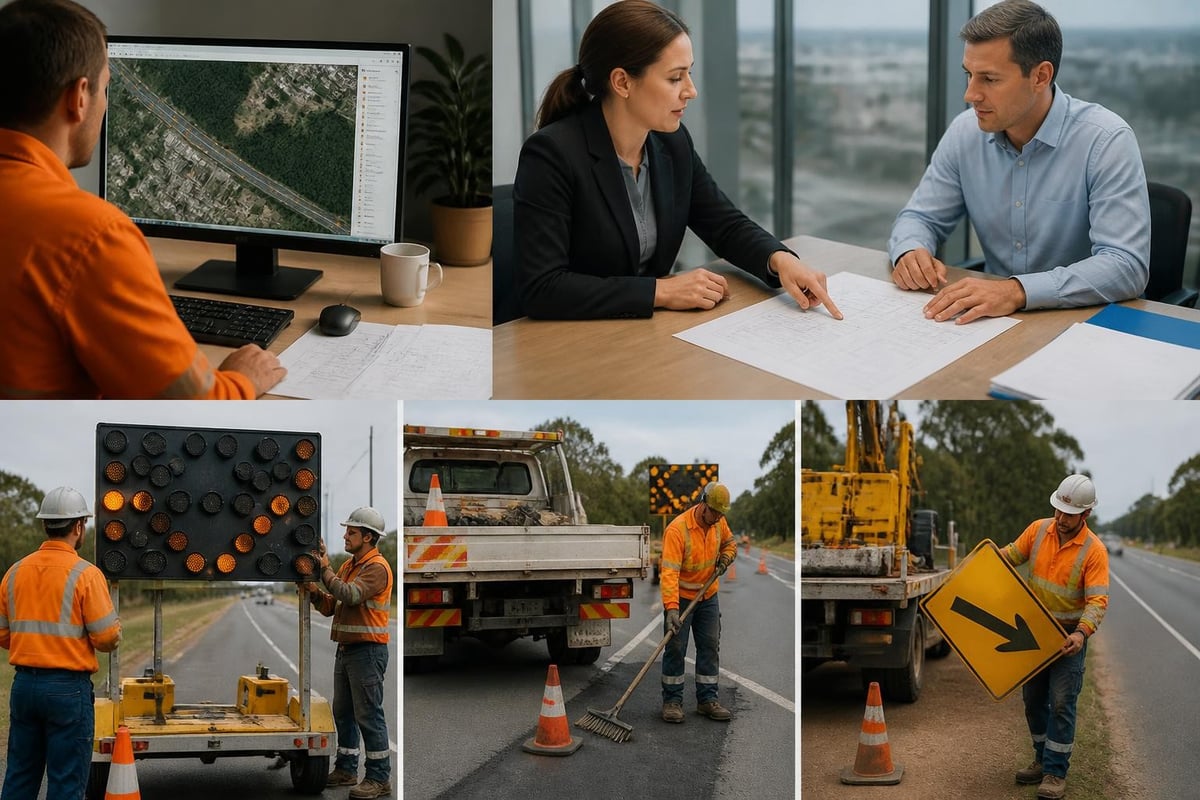 Construction sign approval workflow