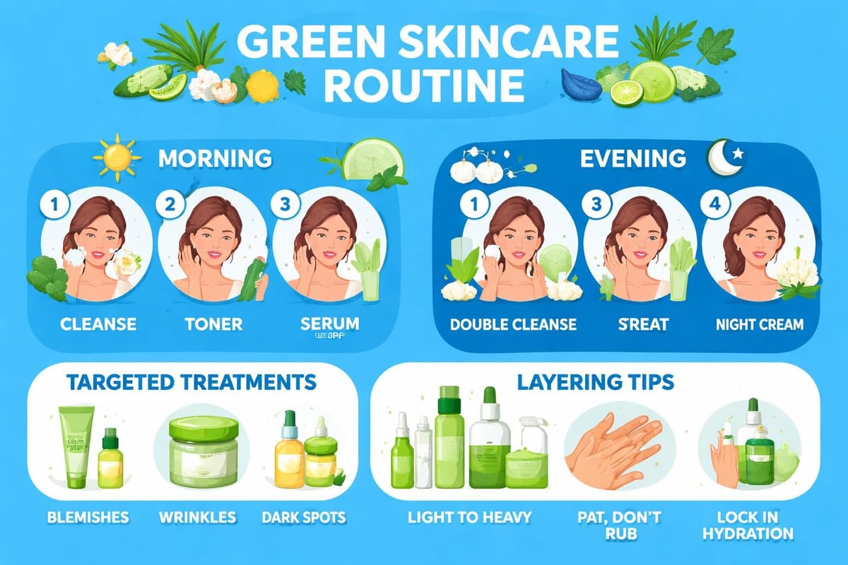 Green cosmetics daily routine
