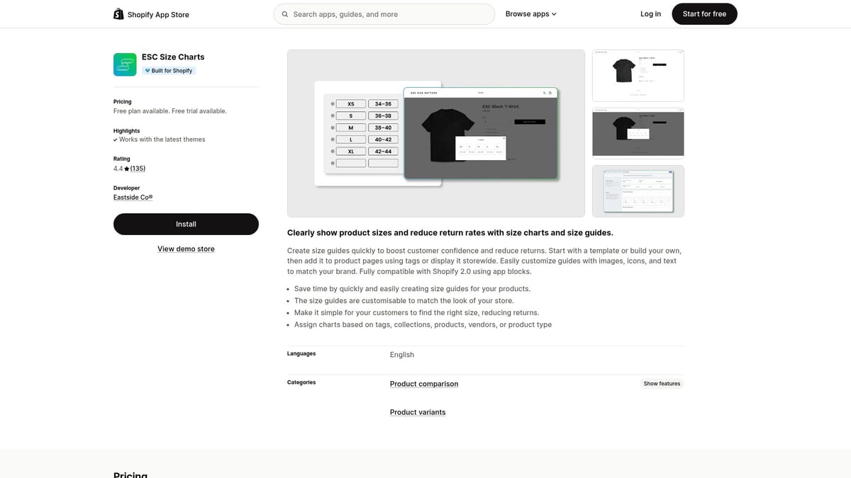 Top 12 Shopify Apps Indispensables à Découvrir en 2026 - ESC – Size Charts & Size Guide