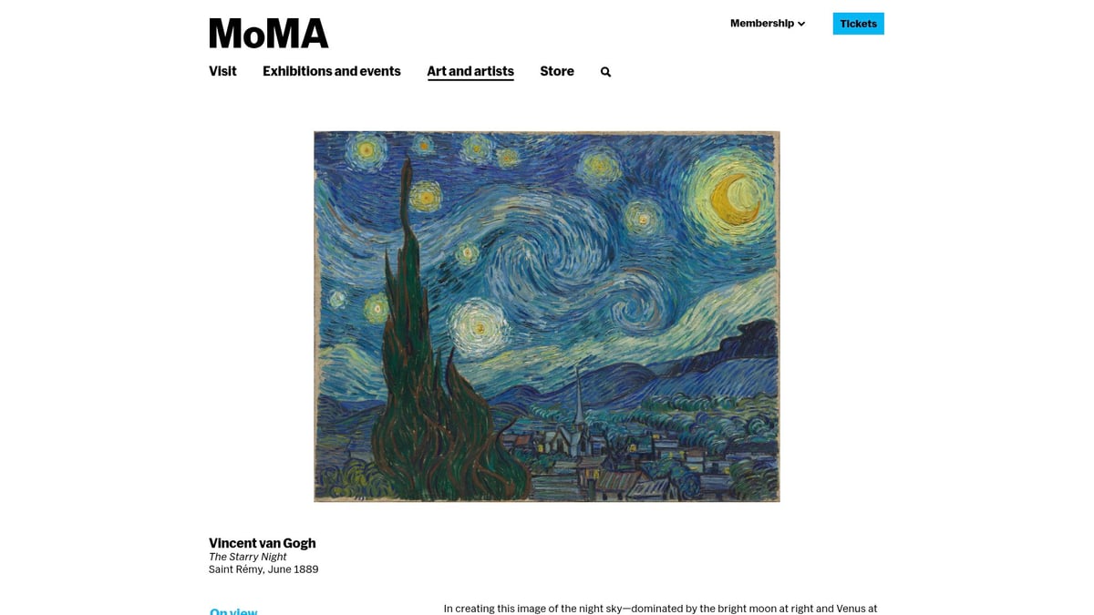 7 Essential Masters Posters Every Art Lover Needs in 2025 - “The Starry Night” by Vincent van Gogh