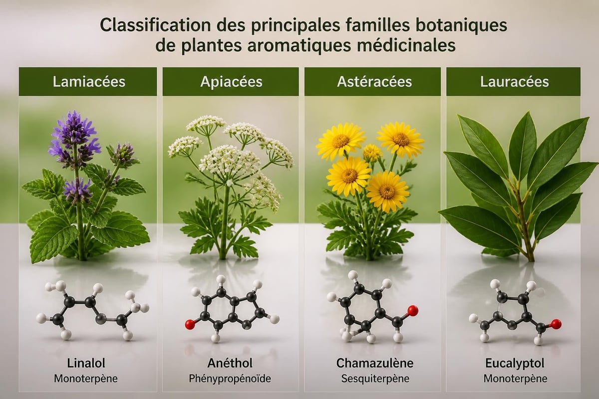 Familles botaniques des plantes aromatiques