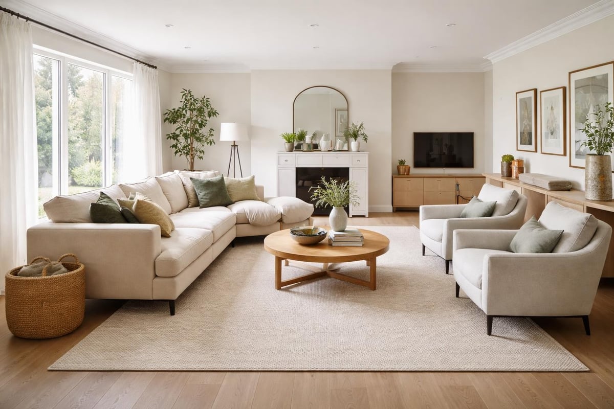 Living room furniture arrangement
