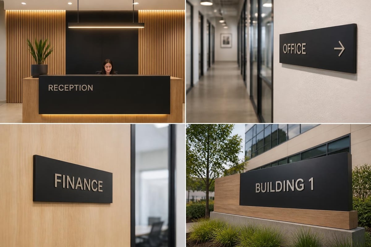 Corporate brand identity through signage