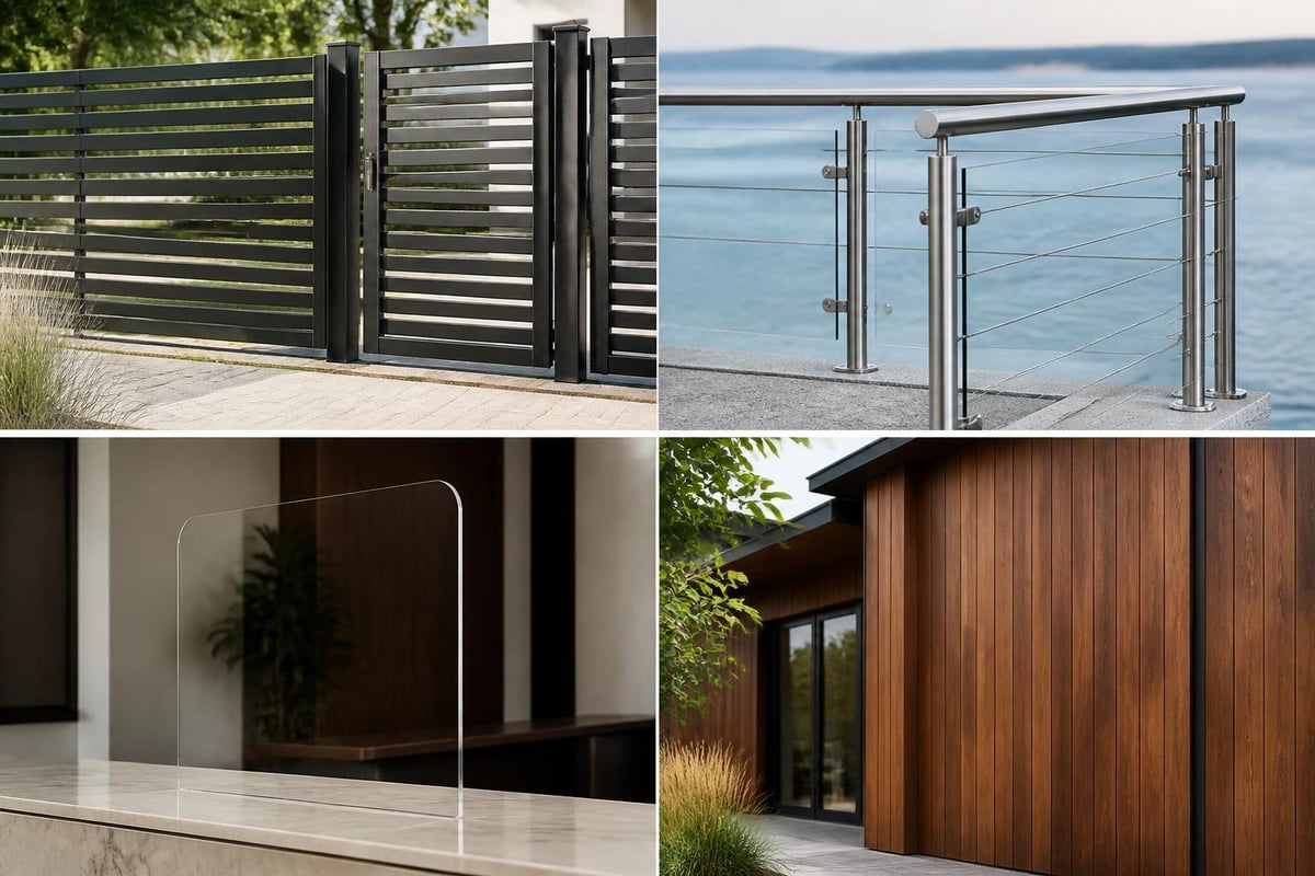 Material comparison for corporate signage