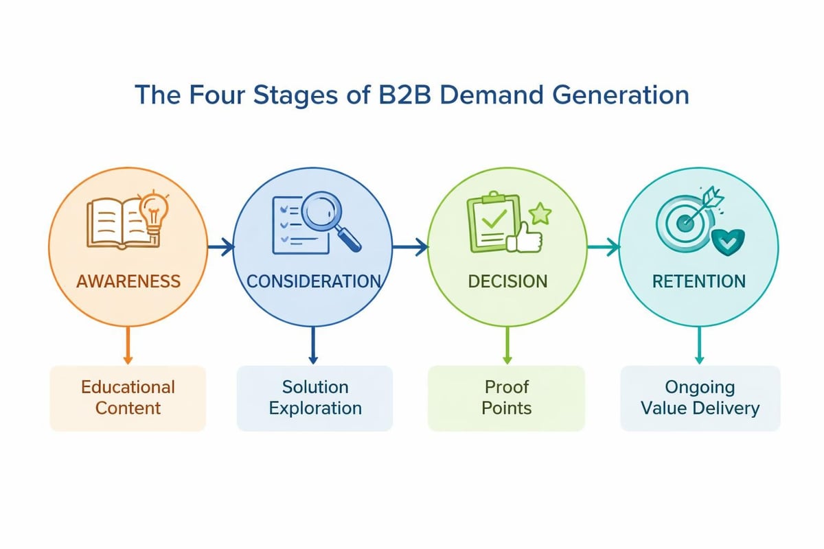 Demand generation framework stages