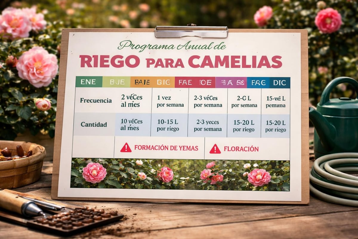 Calendario de riego para camelias