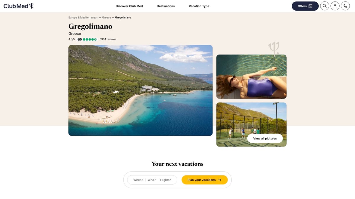 7 Best All Inclusive Europe Destinations for 2026 - Club Med Gregolimano, Greece