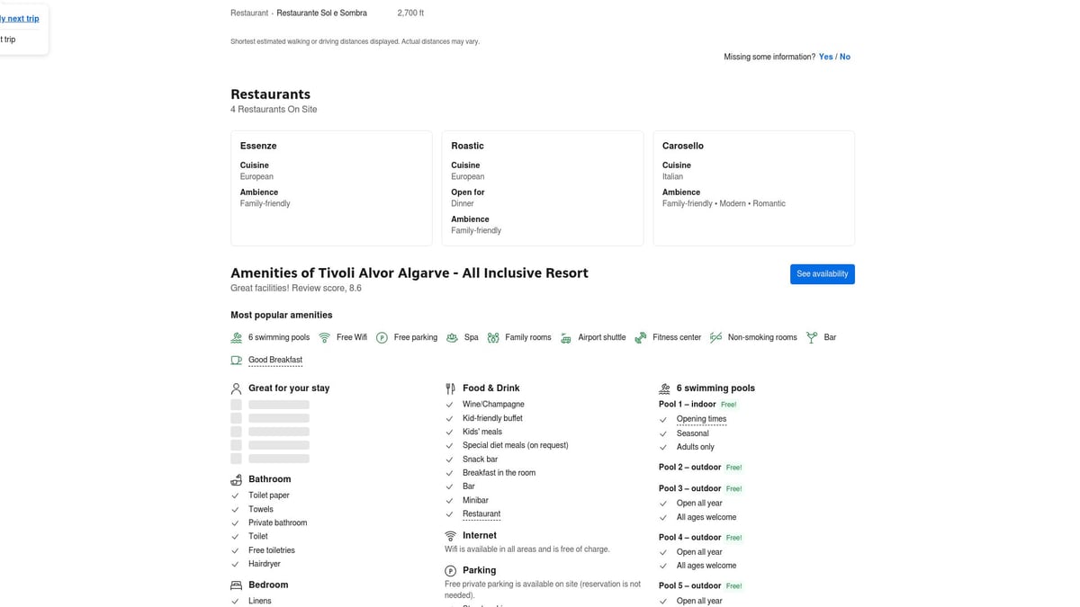 7 Best All Inclusive Europe Destinations for 2026 - Tivoli Alvor Algarve Resort, Portugal