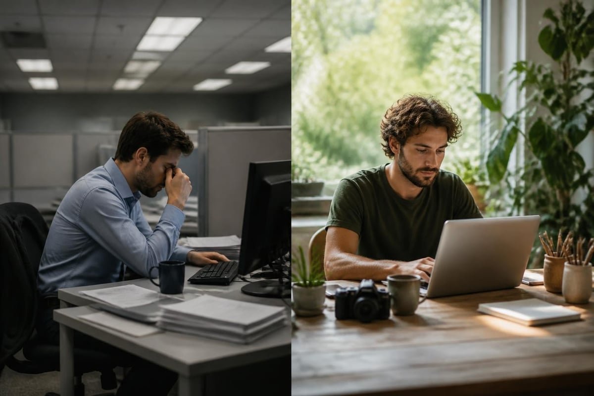 Estructura semanal tradicional versus autonomía profesional