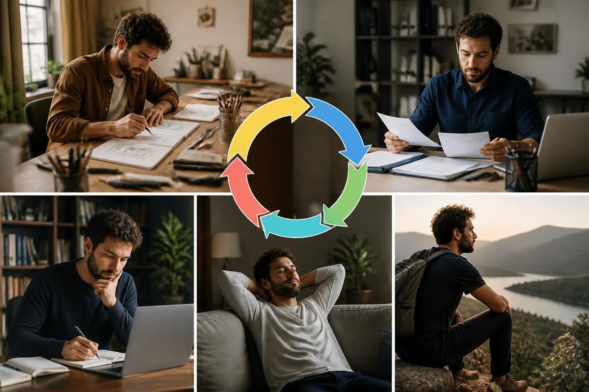 Ciclos de energía y creatividad profesional