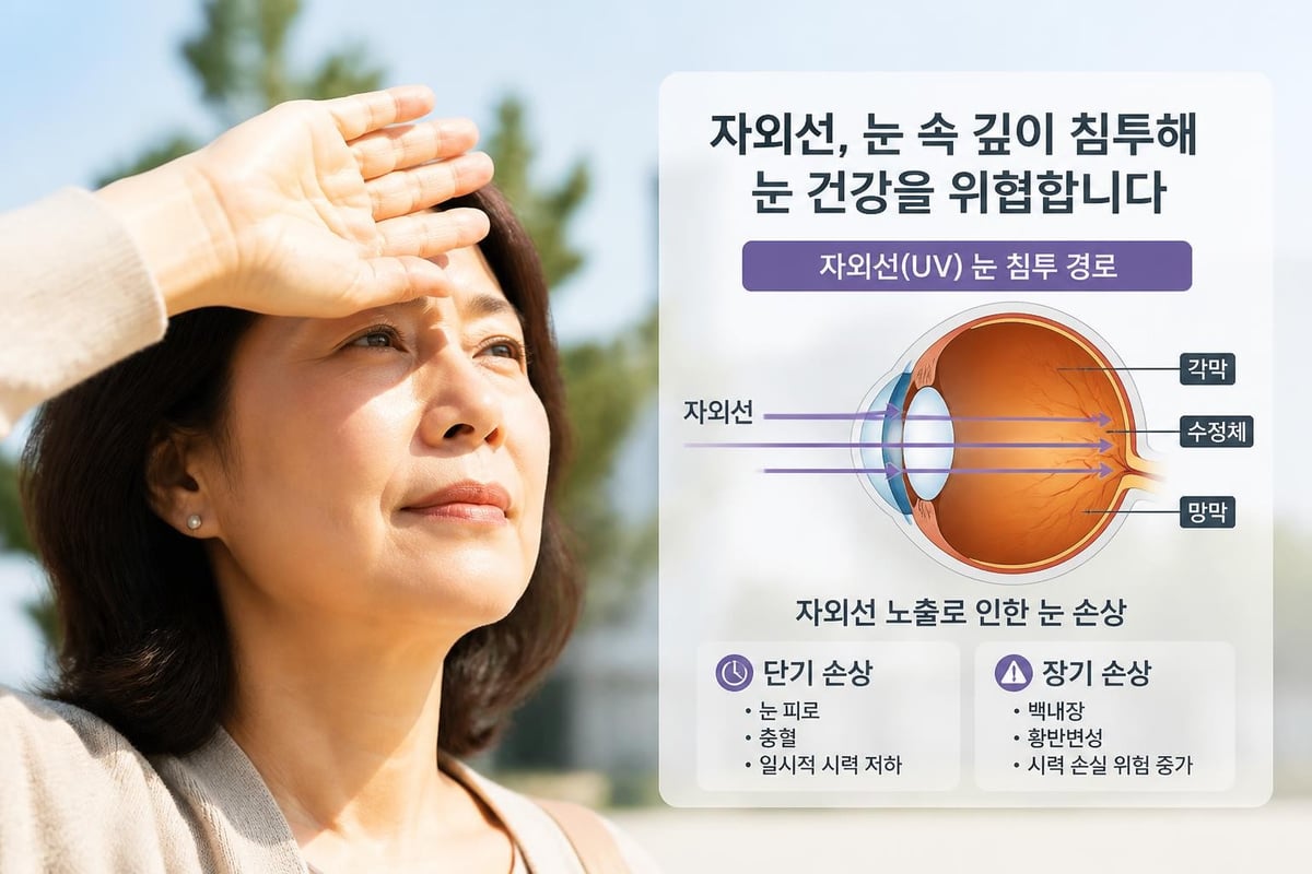 자외선이 눈 구조에 미치는 손상