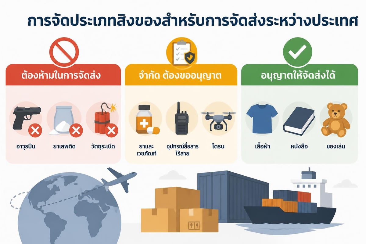 Prohibited and restricted items categories