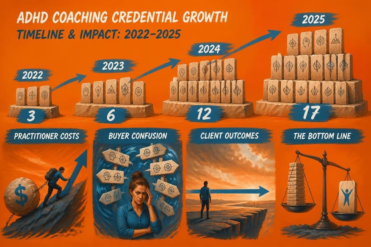 ADHD coaching certification inflation timeline