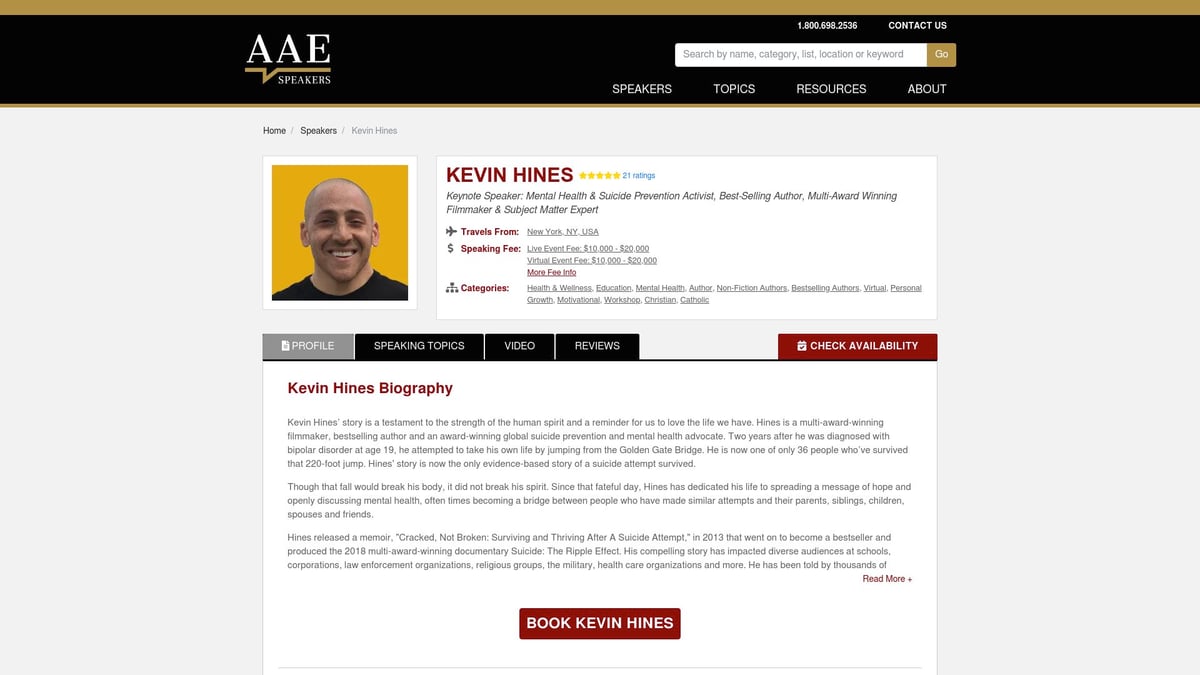 7 Inspiring Mental Health Speaker Choices for 2026 Events - Kevin Hines