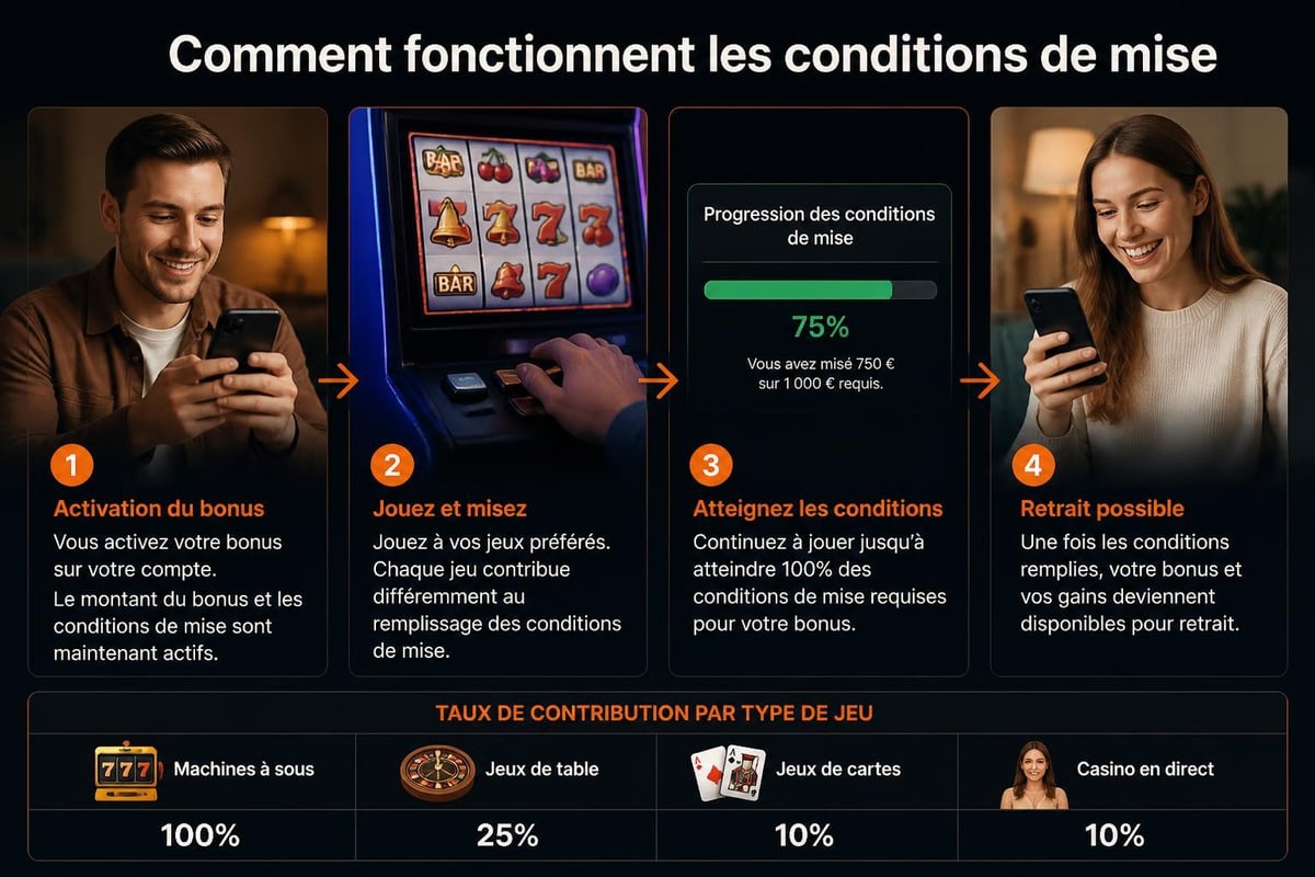 Wagering requirements visualization