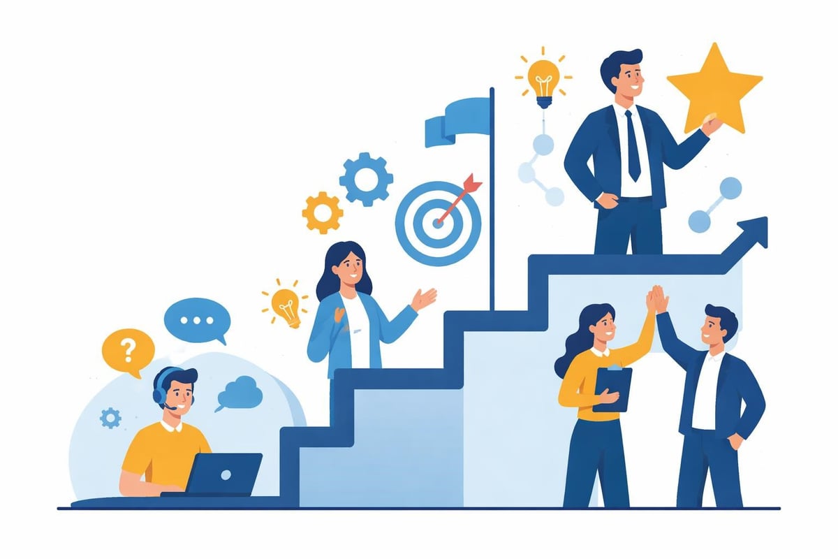 Multi-level customer service training pathway