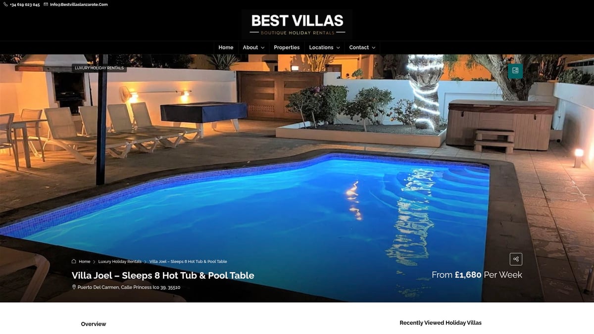 Top 8 Best Villas For Unforgettable Holidays In 2026 - Villa Joel – Sleeps 8 Hot Tub & Pool Table, Lanzarote, Spain