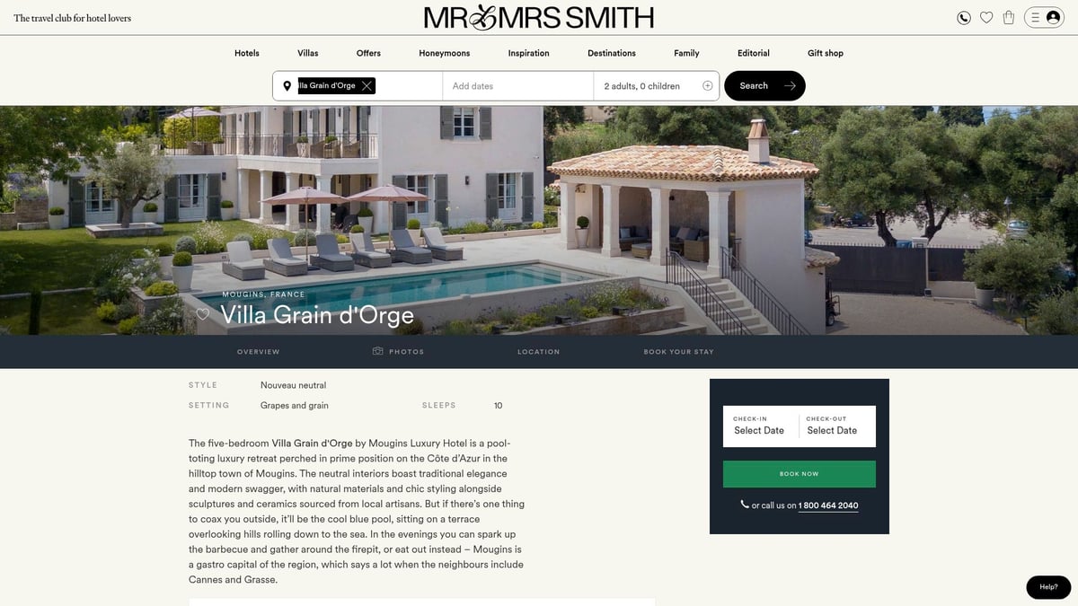 Top 8 Best Villas For Unforgettable Holidays In 2026 - Villa Grain d'Orge, Mougins, France