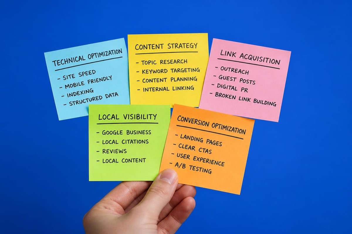 SEO service categories