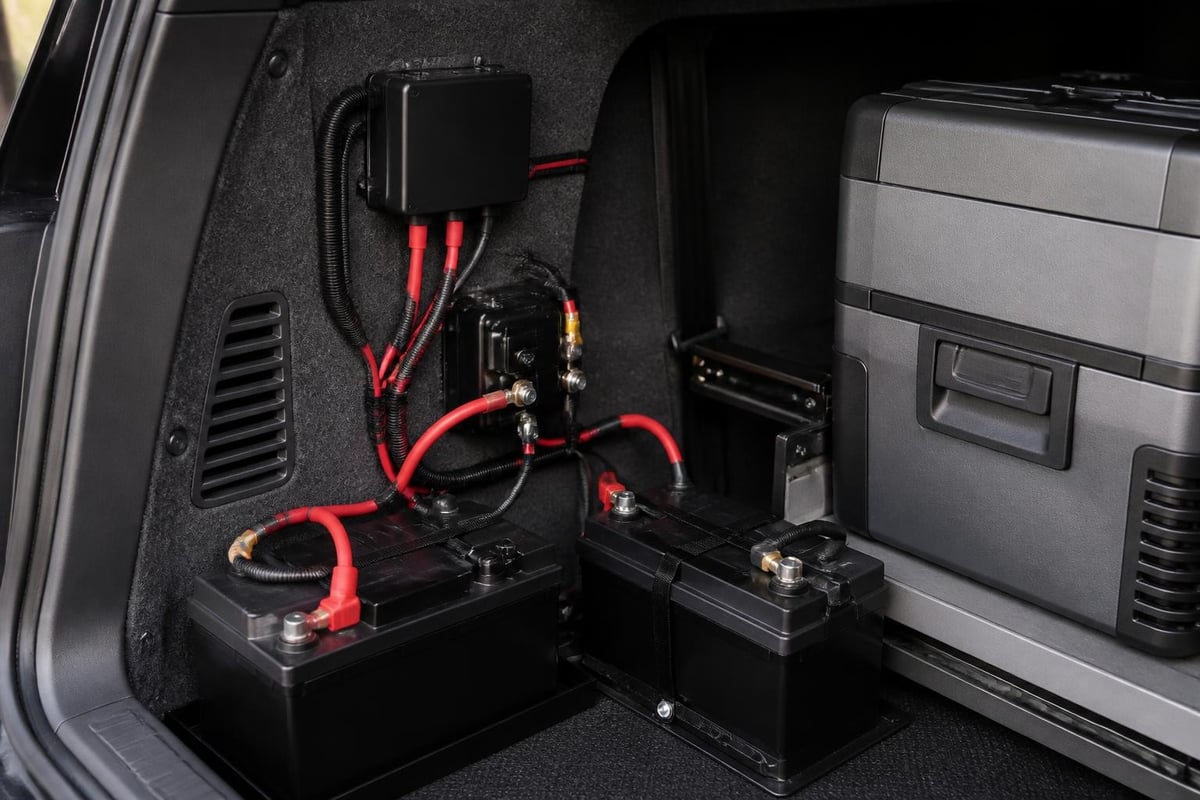 Dual-batterisystem i bil