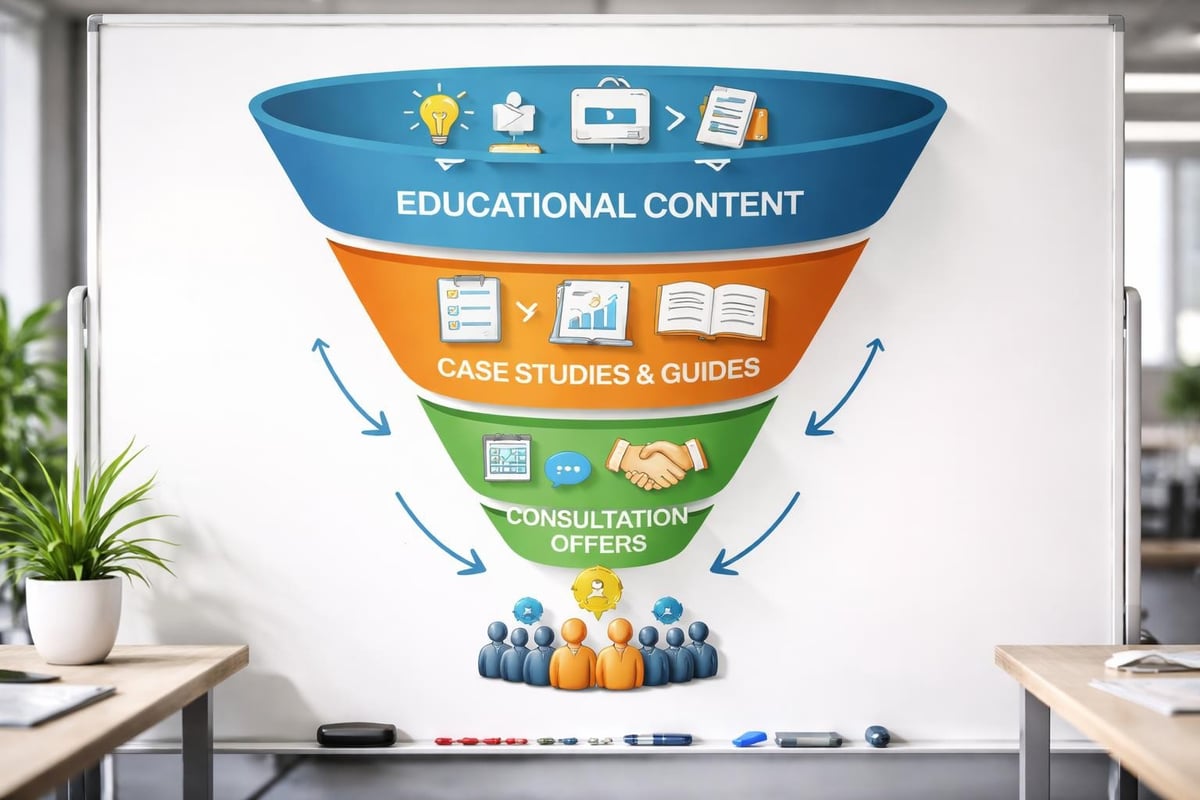 Content marketing funnel for financial advisors