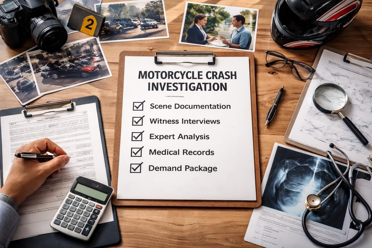 Building motorcycle accident evidence